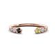 1 - Makena Black Diamond and Peridot Open Wedding Band 