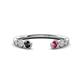 1 - Makena Black Diamond and Pink Tourmaline Open Wedding Band 