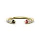 1 - Makena Black Diamond and Pink Tourmaline Open Wedding Band 