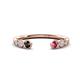 1 - Makena Black Diamond and Pink Tourmaline Open Wedding Band 