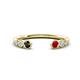 1 - Makena Black Diamond and Ruby Open Wedding Band 