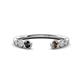 1 - Makena Black Diamond and Smoky Quartz Open Wedding Band 