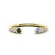 1 - Makena Black Diamond and Tanzanite Open Wedding Band 