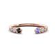 1 - Makena Black Diamond and Tanzanite Open Wedding Band 