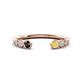 1 - Makena Black Diamond and Yellow Sapphire Open Wedding Band 
