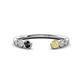 1 - Makena Black Diamond and Yellow Sapphire Open Wedding Band 
