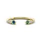1 - Makena Blue Diamond and Created Alexandrite Open Wedding Band 