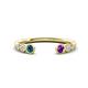 1 - Makena Blue Diamond and Amethyst Open Wedding Band 