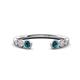 1 - Makena Blue Diamond and Lab Grown Diamonds Open Wedding Band 
