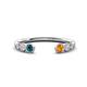 1 - Makena Blue Diamond and Citrine Open Wedding Band 