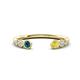 1 - Makena Blue Diamond and Yellow Diamond Open Wedding Band 