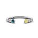 1 - Makena Blue Diamond and Yellow Sapphire Open Wedding Band 