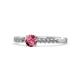 1 - Juan Pink Tourmaline and Diamond Engagement Ring 