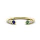 1 - Makena Blue Sapphire and Created Alexandrite Open Wedding Band 