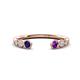 1 - Makena Blue Sapphire and Amethyst Open Wedding Band 
