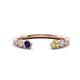 1 - Makena Blue Sapphire and Peridot Open Wedding Band 