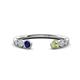 1 - Makena Blue Sapphire and Peridot Open Wedding Band 