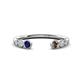 1 - Makena Blue Sapphire and Smoky Quartz Open Wedding Band 