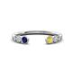 1 - Makena Blue Sapphire and Yellow Diamond Open Wedding Band 