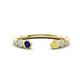 1 - Makena Blue Sapphire and Yellow Sapphire Open Wedding Band 