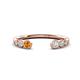1 - Makena Citrine and Lab Grown Diamonds Open Wedding Band 