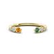1 - Makena Citrine and Created Alexandrite Open Wedding Band 