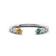 1 - Makena Citrine and Created Alexandrite Open Wedding Band 