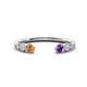 1 - Makena Citrine and Amethyst Open Wedding Band 