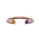 1 - Makena Citrine and Amethyst Open Wedding Band 