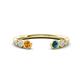 1 - Makena Citrine and Blue Diamond Open Wedding Band 