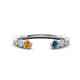 1 - Makena Citrine and Blue Diamond Open Wedding Band 