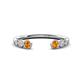 1 - Makena Citrine and Lab Grown Diamonds Open Wedding Band 