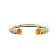 1 - Makena Citrine and Lab Grown Diamonds Open Wedding Band 