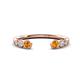 1 - Makena Citrine and Lab Grown Diamonds Open Wedding Band 