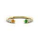 1 - Makena Citrine and Green Garnet Open Wedding Band 