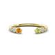 1 - Makena Citrine and Peridot Open Wedding Band 