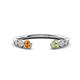 1 - Makena Citrine and Peridot Open Wedding Band 