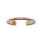 1 - Makena Citrine and Peridot Open Wedding Band 