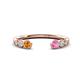 1 - Makena Citrine and Pink Sapphire Open Wedding Band 