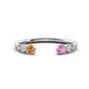 1 - Makena Citrine and Pink Sapphire Open Wedding Band 