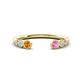 1 - Makena Citrine and Pink Sapphire Open Wedding Band 