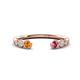 1 - Makena Citrine and Pink Tourmaline Open Wedding Band 