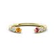 1 - Makena Citrine and Pink Tourmaline Open Wedding Band 