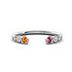 1 - Makena Citrine and Pink Tourmaline Open Wedding Band 