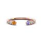 1 - Makena Citrine and Tanzanite Open Wedding Band 