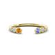 1 - Makena Citrine and Tanzanite Open Wedding Band 