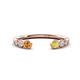1 - Makena Citrine and Yellow Diamond Open Wedding Band 