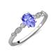 3 - Kiara 0.95 ctw Tanzanite Pear Shape (7x5 mm) Solitaire Plus accented Natural Diamond Engagement Ring 
