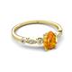 5 - Kiara 0.85 ctw Citrine Pear Shape (7x5 mm) Solitaire Plus accented Natural Diamond Engagement Ring 