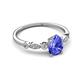 5 - Kiara 0.95 ctw Tanzanite Pear Shape (7x5 mm) Solitaire Plus accented Natural Diamond Engagement Ring 